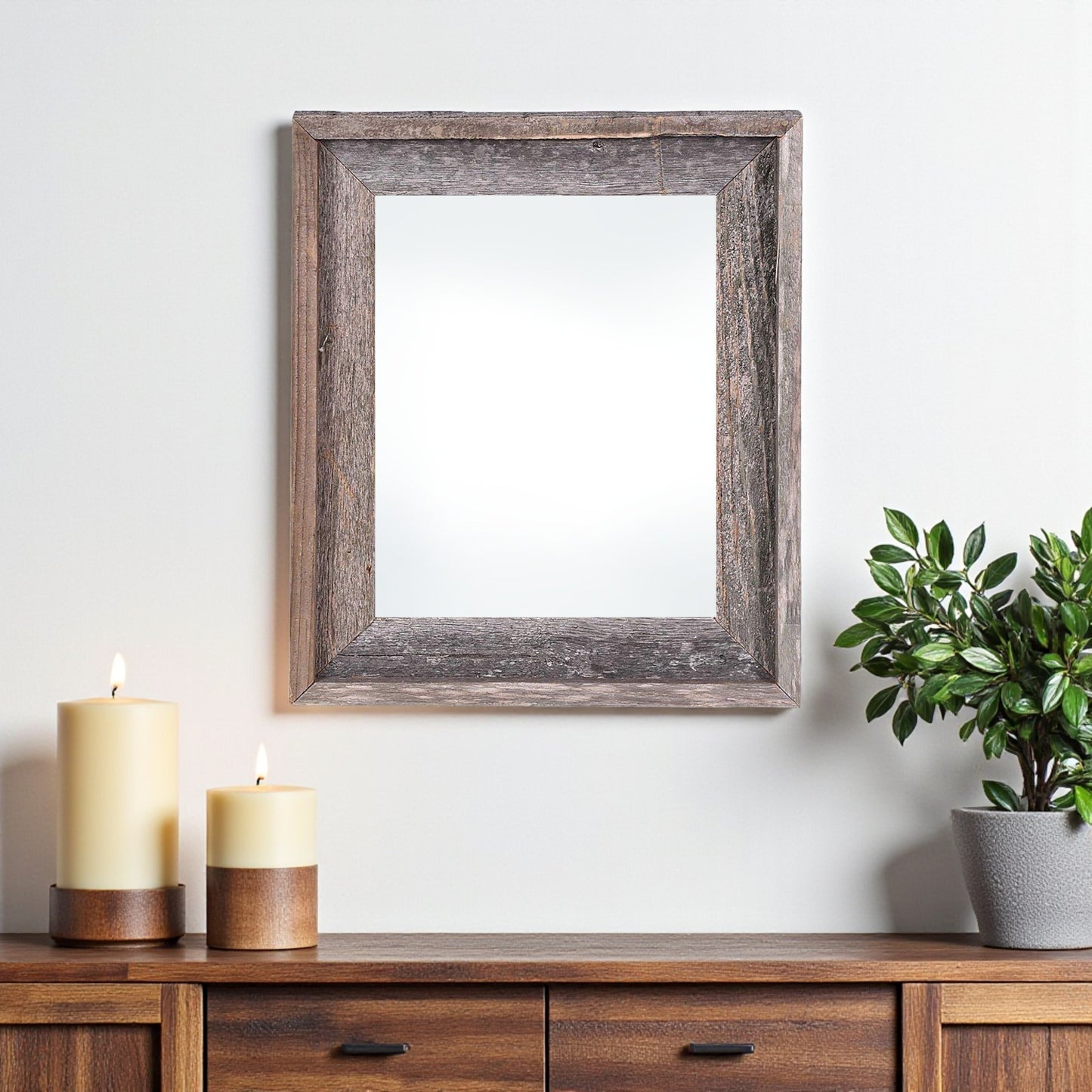 18" x 24" Gray Solid Wood Hanging Picture Frame-0