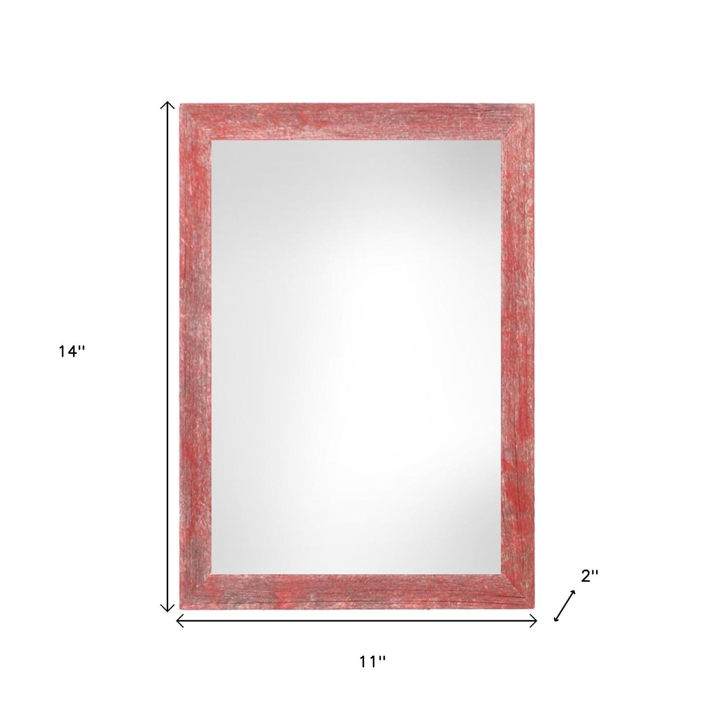 11" x 14" Red Solid Wood Hanging Picture Frame-3