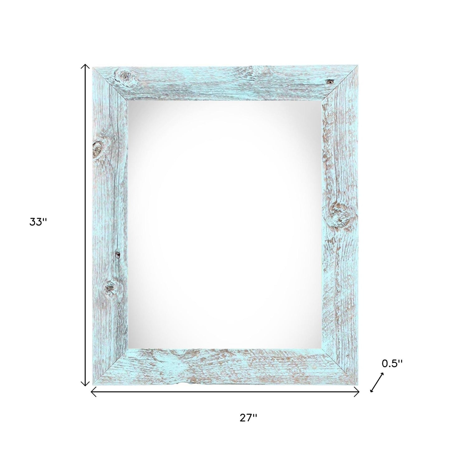 24" x 30" Blue Solid Wood Hanging Picture Frame-4