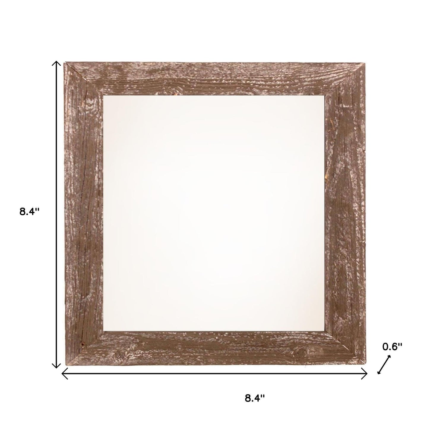 6" x 6" Brown Solid Wood Tabletop Picture Frame-6