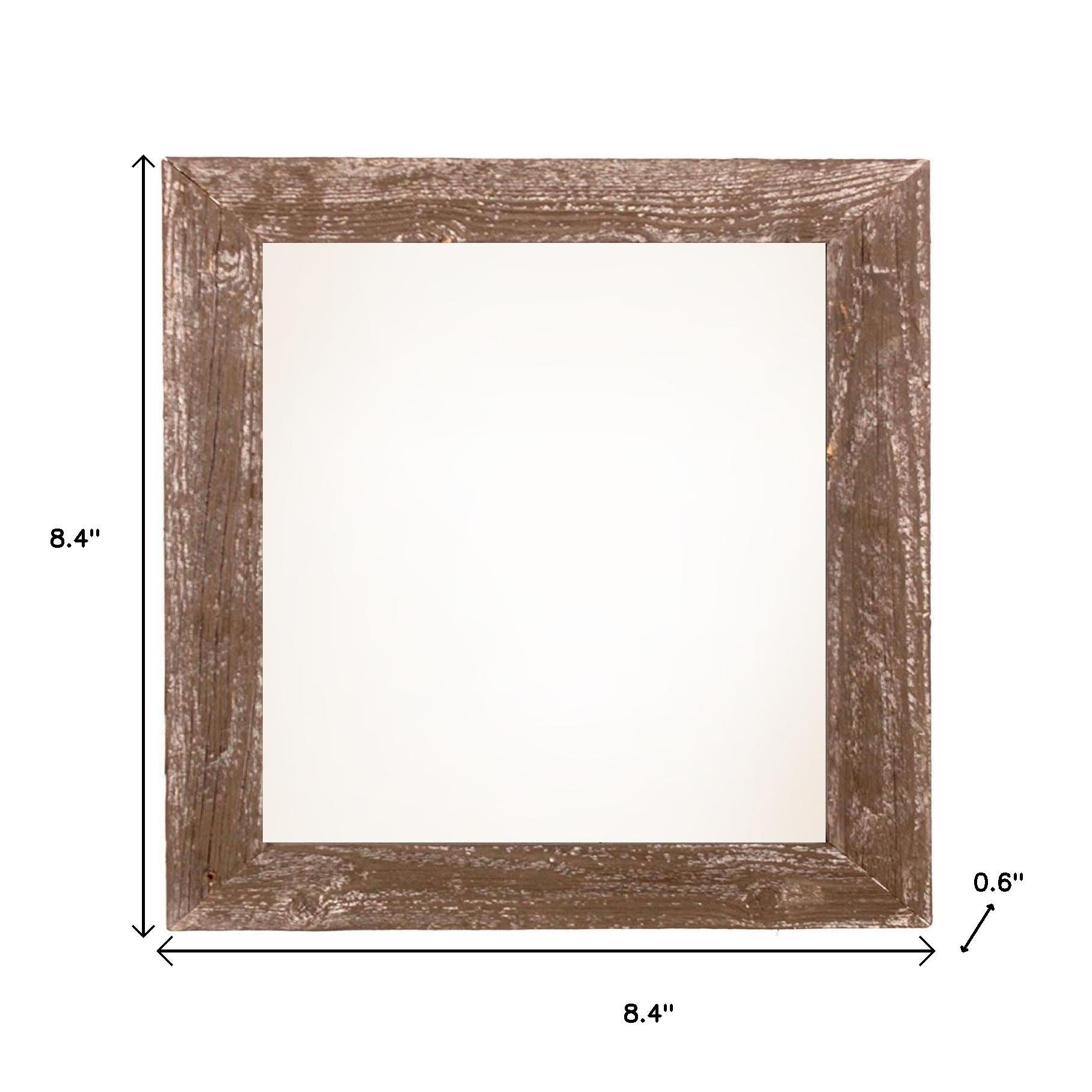 6" x 6" Brown Solid Wood Tabletop Picture Frame-6