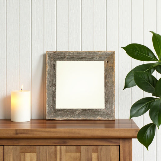 6" x 6" Gray Solid Wood Tabletop Picture Frame-0