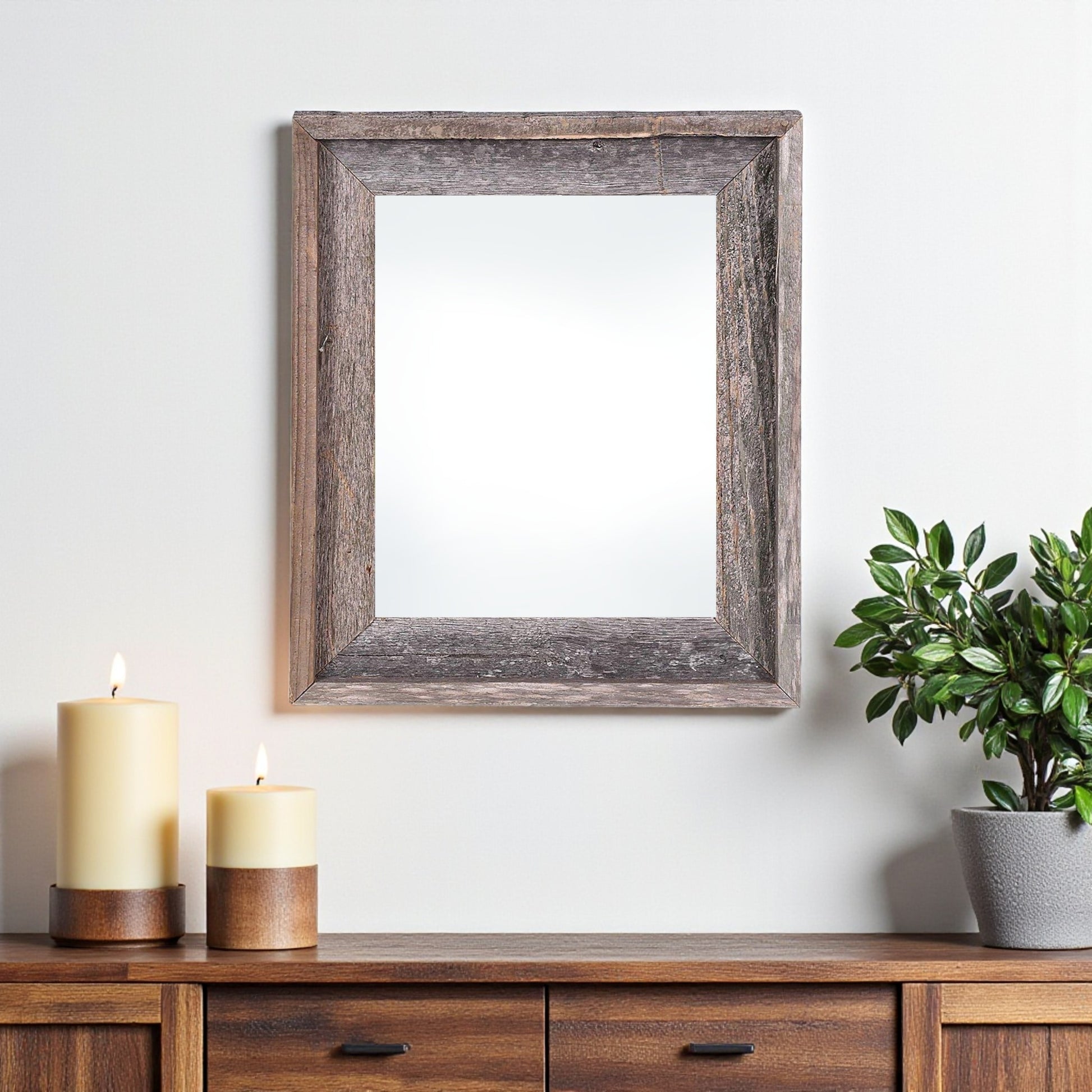 18" x 24" Gray Solid Wood Hanging Picture Frame-0