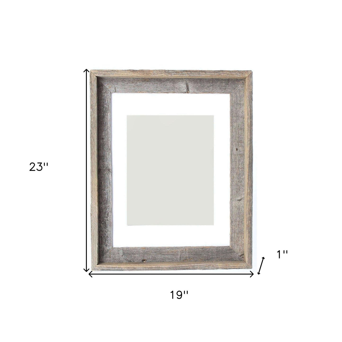 16" x 20" Gray And Brown Distressed Solid Wood Hanging Picture Frame with Mat-8