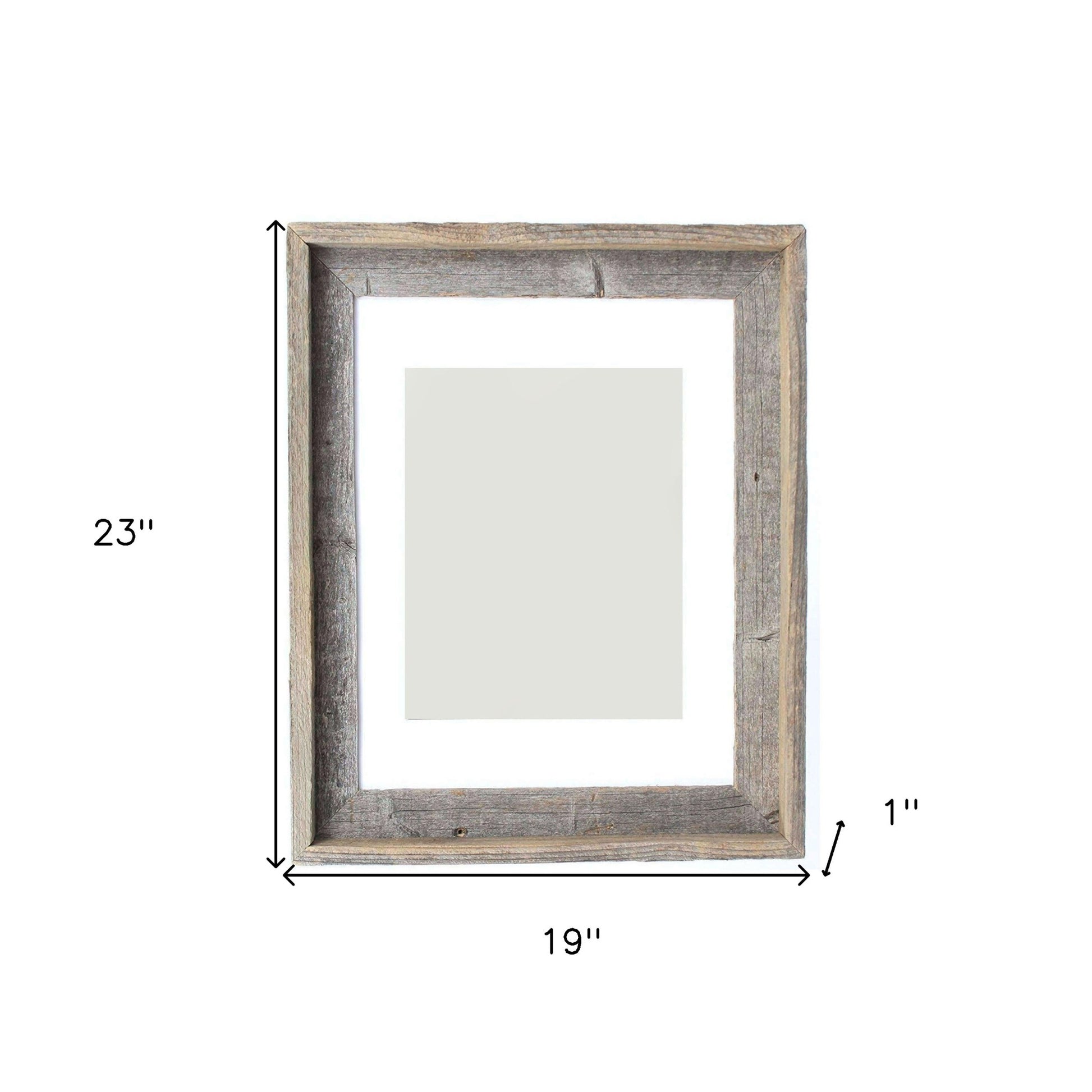 16" x 20" Gray And Brown Distressed Solid Wood Hanging Picture Frame with Mat-8