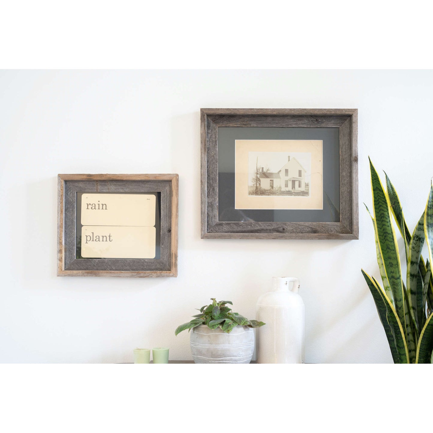 11" x 14" Gray Solid Wood Hanging Picture Frame-5
