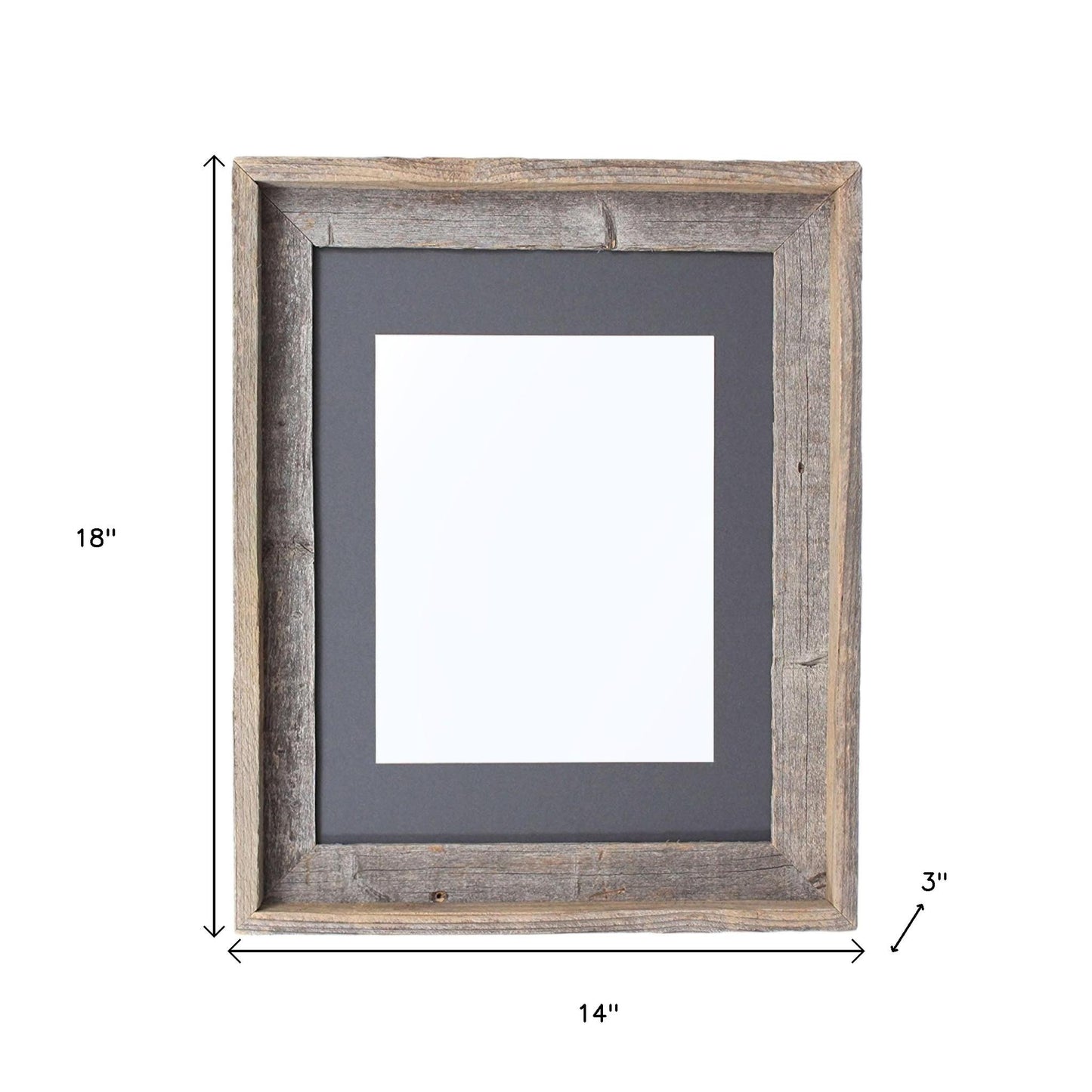 11" x 14" Gray Solid Wood Hanging Picture Frame-7