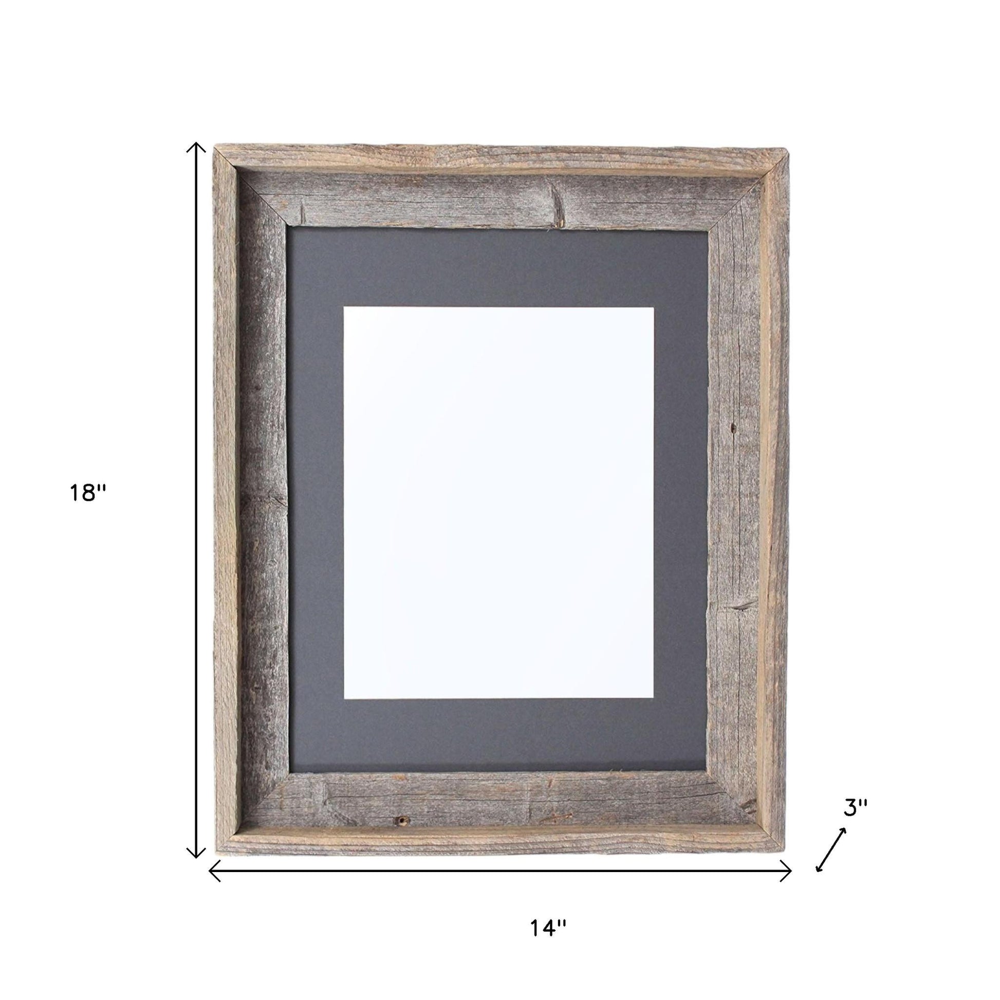 11" x 14" Gray Solid Wood Hanging Picture Frame-7