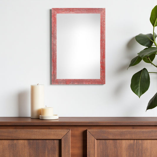 11" x 14" Red Solid Wood Hanging Picture Frame-0