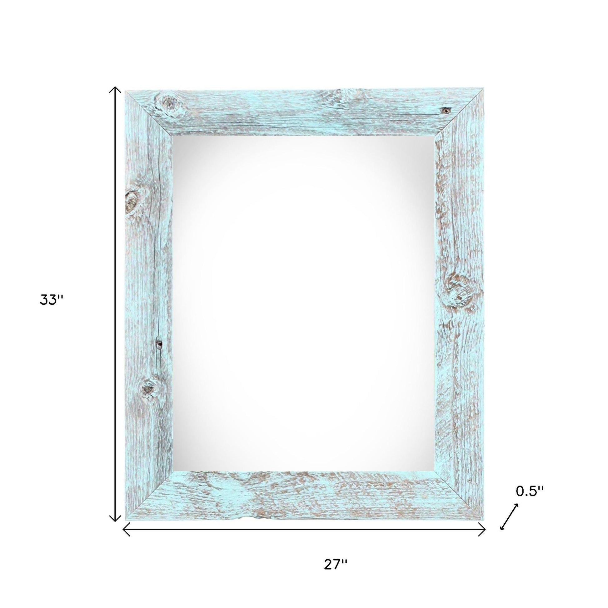 24" x 30" Blue Solid Wood Hanging Picture Frame-4