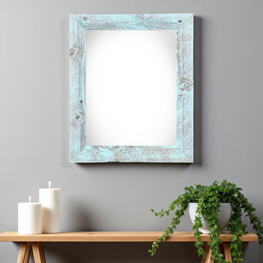 24" x 30" Blue Solid Wood Hanging Picture Frame-0