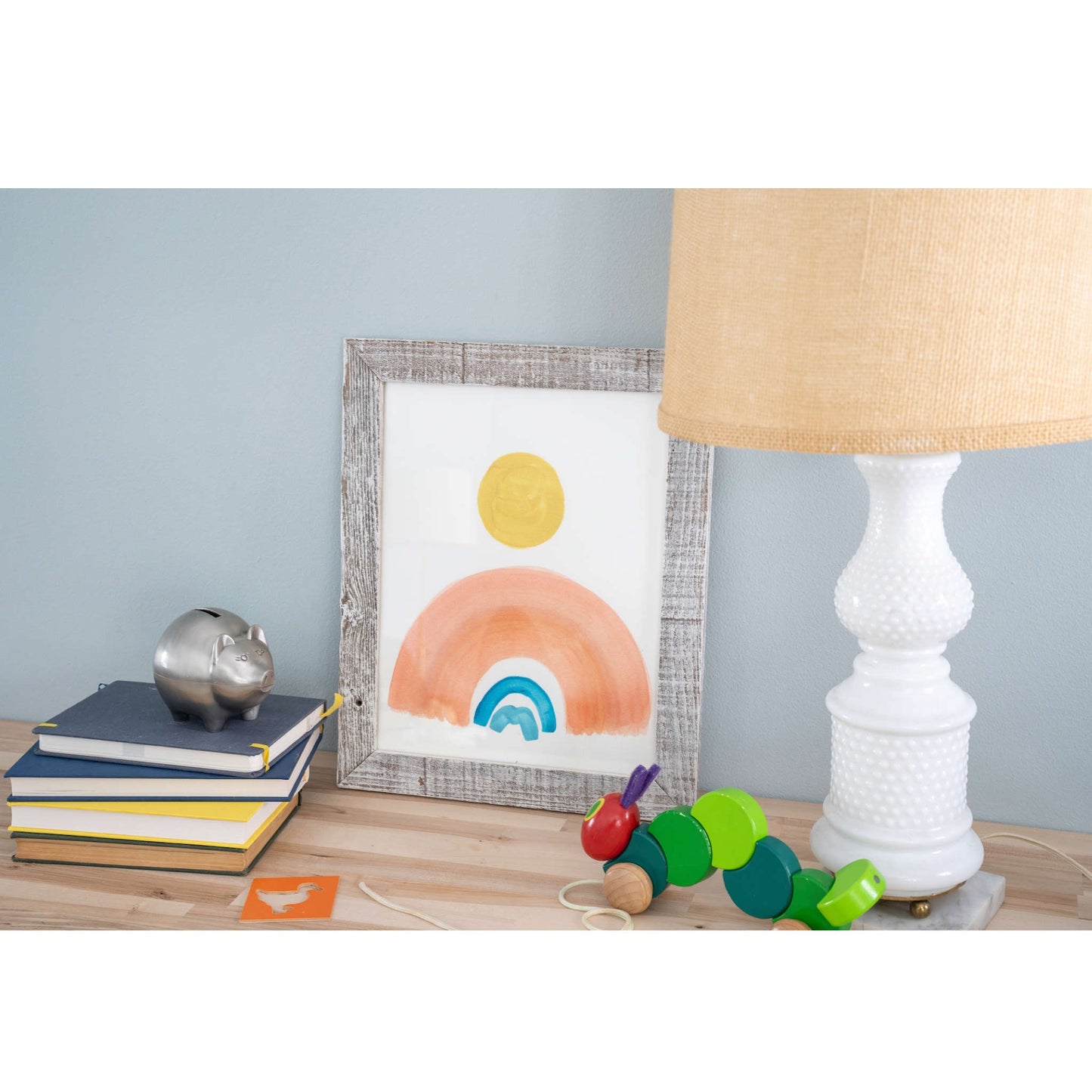 24" x 30" White Solid Wood Hanging Picture Frame-3