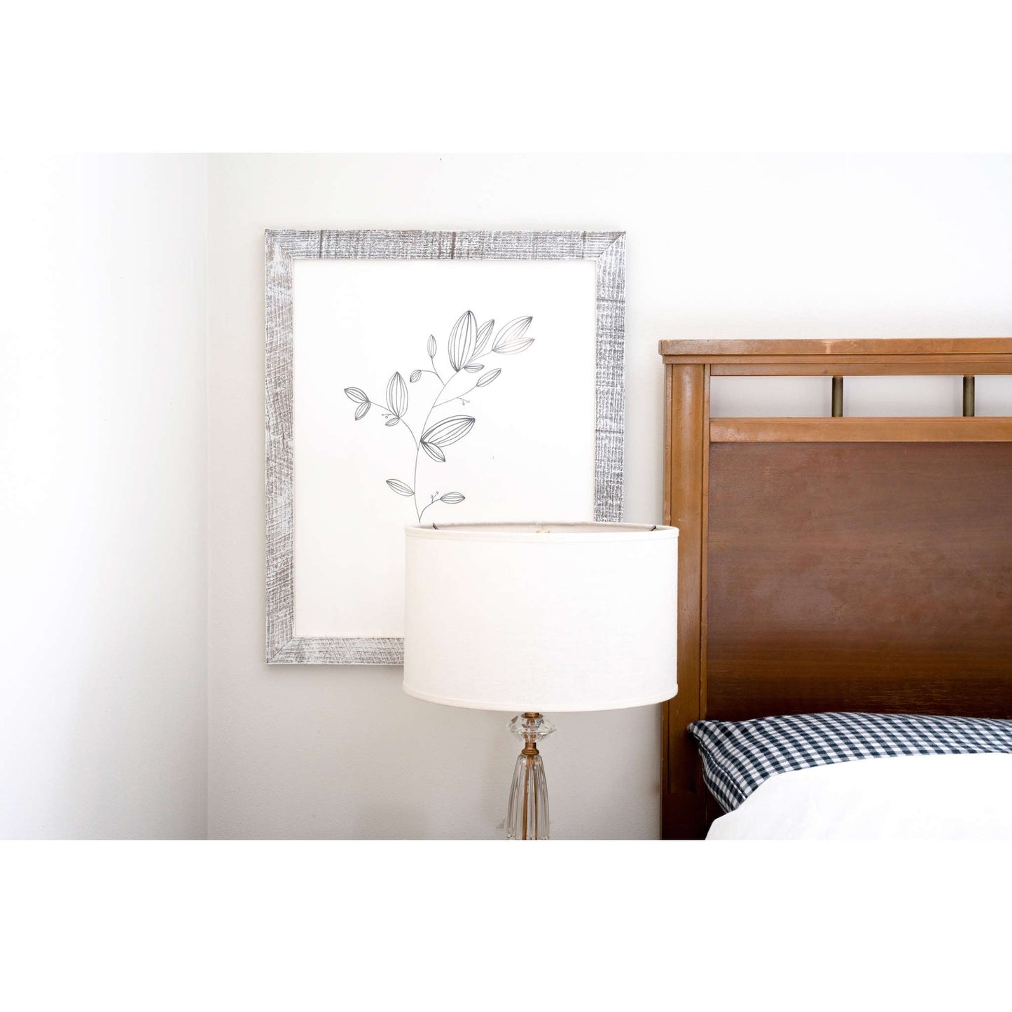 24" x 30" White Solid Wood Hanging Picture Frame-4