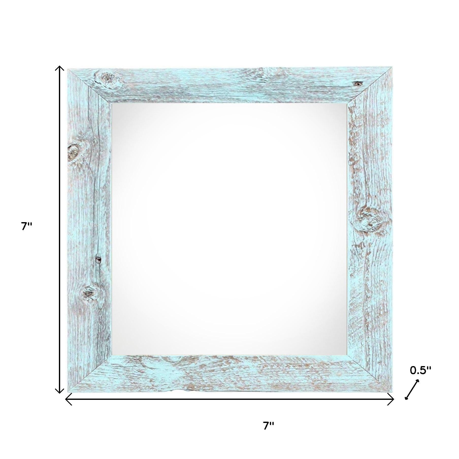 4" x 4" Blue Solid Wood Tabletop Picture Frame-4