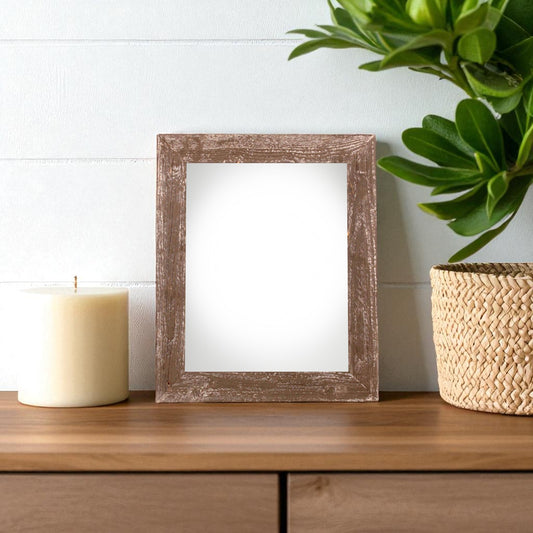 5" x 7" Brown Solid Wood Tabletop Picture Frame-0