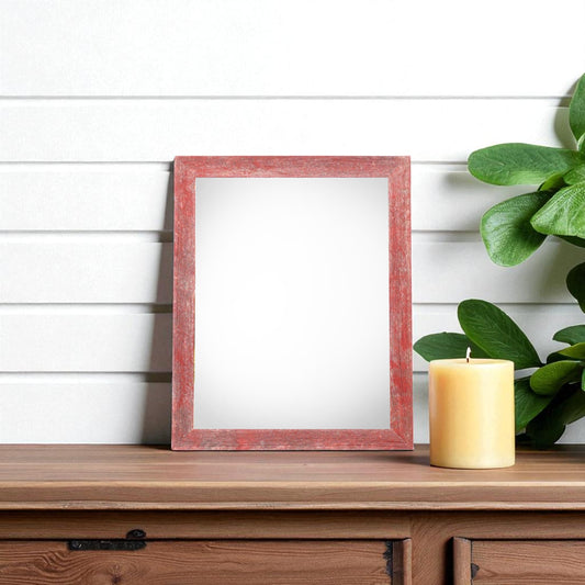 8" x 10" Red Solid Wood Tabletop Picture Frame-0