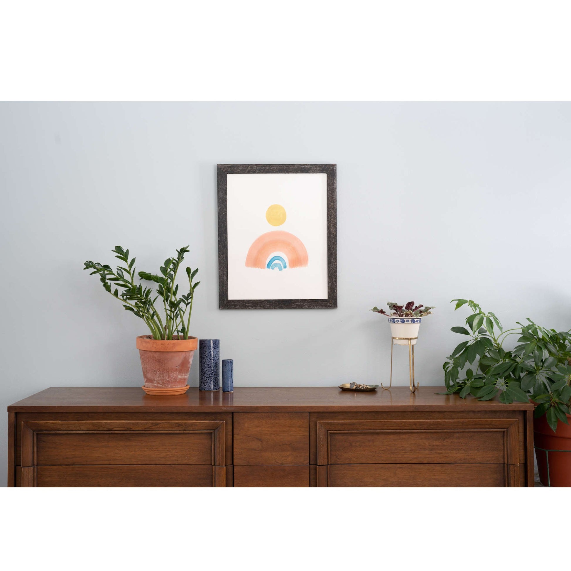 9" x 12" Black Solid Wood Hanging Picture Frame-4
