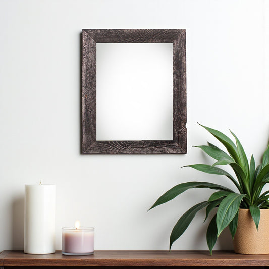 9" x 12" Black Solid Wood Hanging Picture Frame-0